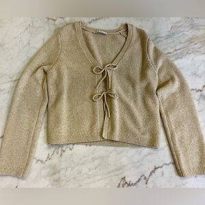 Abercrombie & Fitch Beige Knit Cardigan